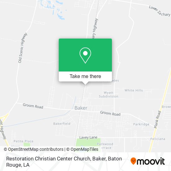 Mapa de Restoration Christian Center Church, Baker