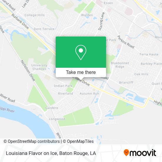 Mapa de Louisiana Flavor on Ice