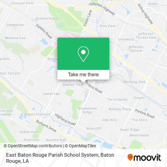 East Baton Rouge Parish School System map