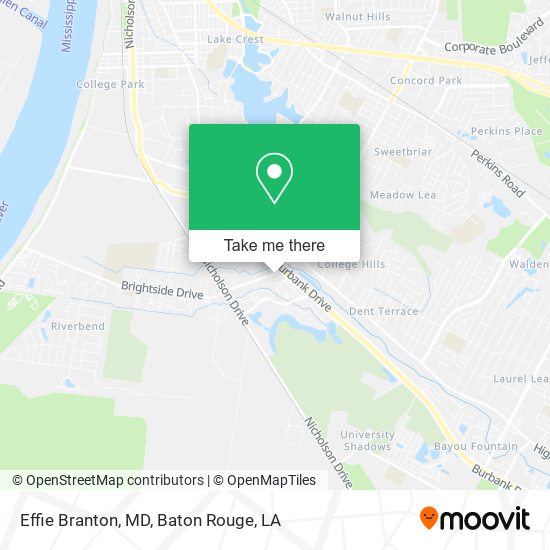 Effie Branton, MD map