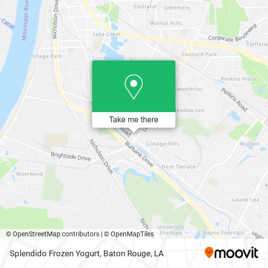 Splendido Frozen Yogurt map