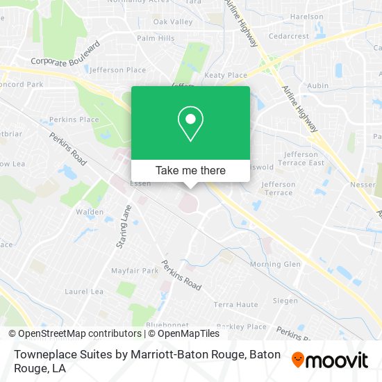 Mapa de Towneplace Suites by Marriott-Baton Rouge