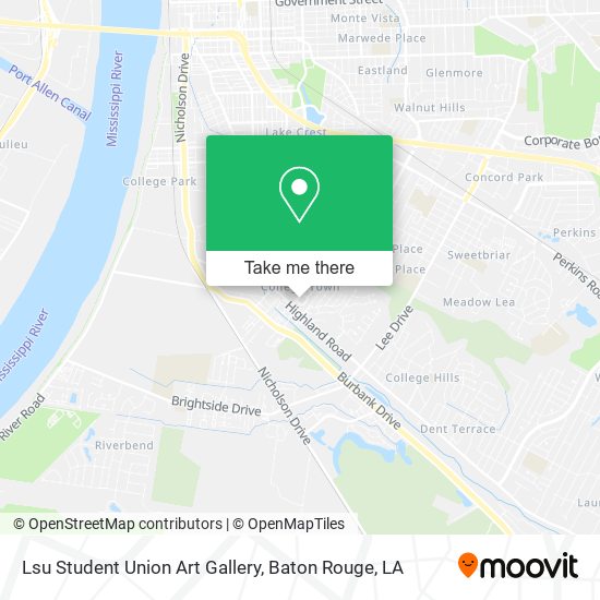 Lsu Student Union Art Gallery map