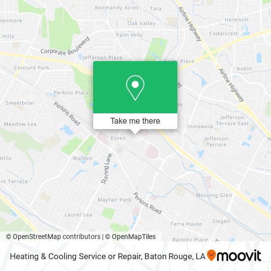 Heating & Cooling Service or Repair map