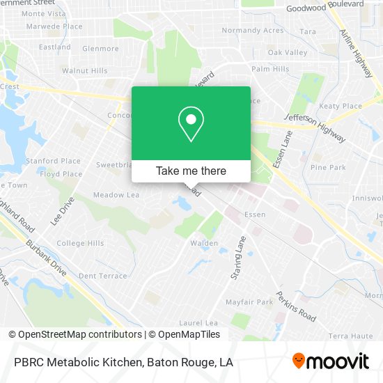 Mapa de PBRC Metabolic Kitchen