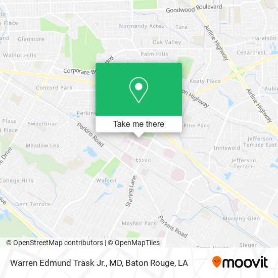 Warren Edmund Trask Jr., MD map