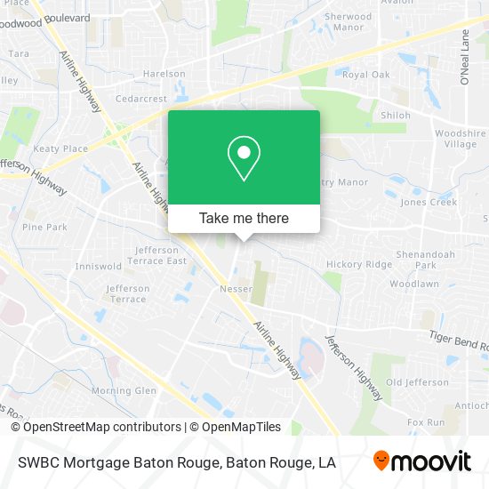 Mapa de SWBC Mortgage Baton Rouge