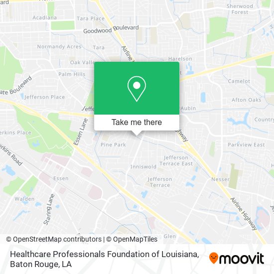 Healthcare Professionals Foundation of Louisiana map
