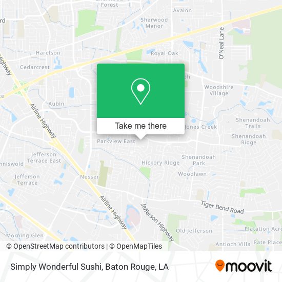 Simply Wonderful Sushi map