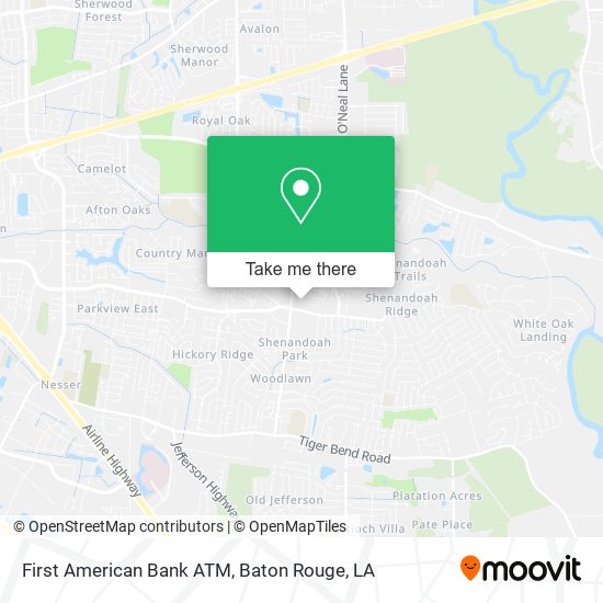 Mapa de First American Bank ATM
