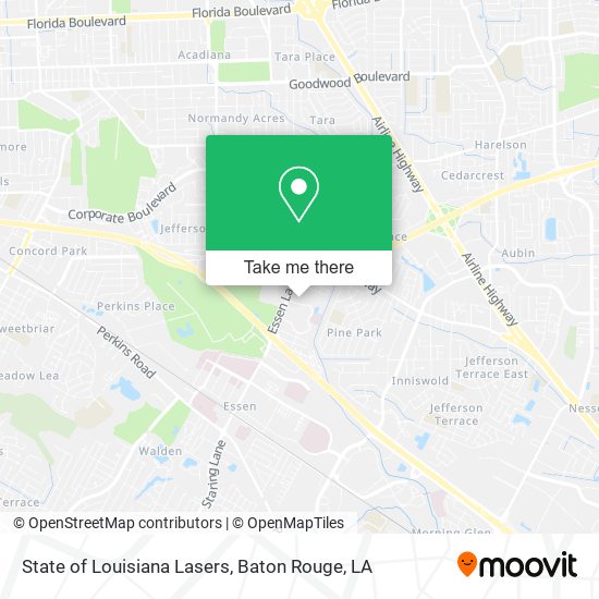 State of Louisiana Lasers map