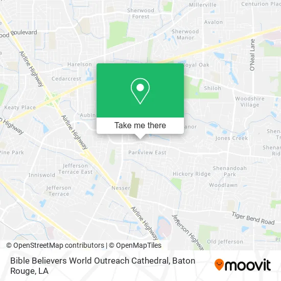 Mapa de Bible Believers World Outreach Cathedral