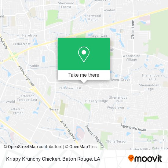 Mapa de Krispy Krunchy Chicken