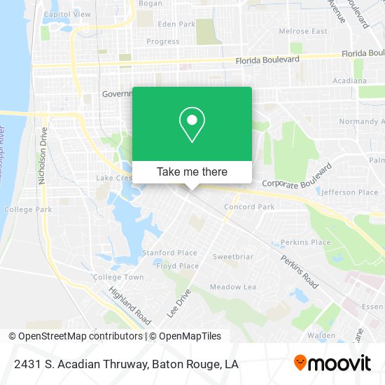 2431 S. Acadian Thruway map