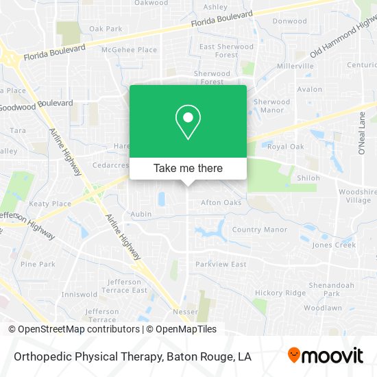 Orthopedic Physical Therapy map
