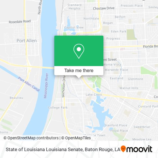 Mapa de State of Louisiana Louisiana Senate