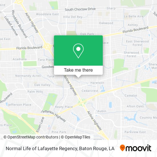 Mapa de Normal Life of Lafayette Regency