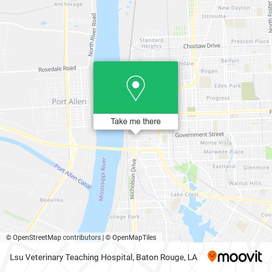 Mapa de Lsu Veterinary Teaching Hospital