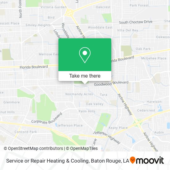 Service or Repair Heating & Cooling map