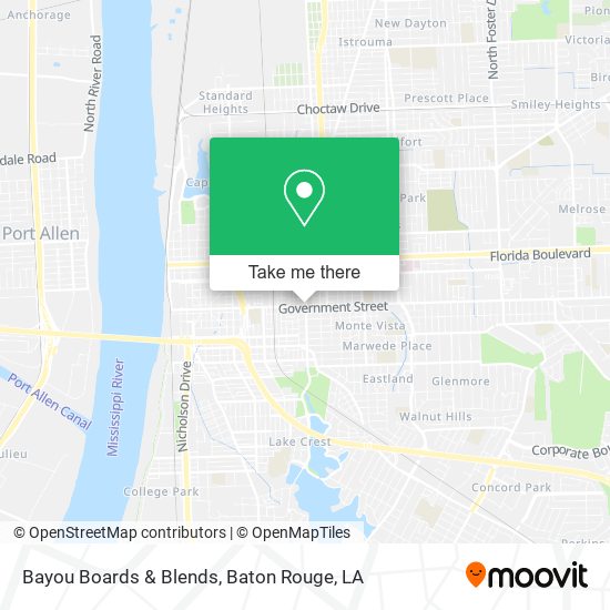 Bayou Boards & Blends map