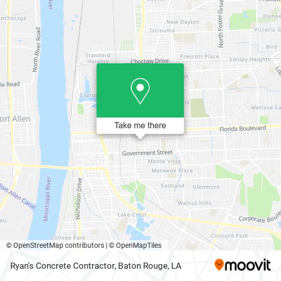 Ryan's Concrete Contractor map