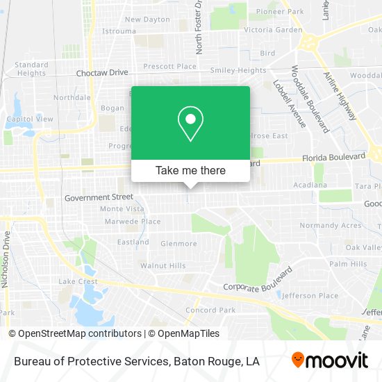 Bureau of Protective Services map