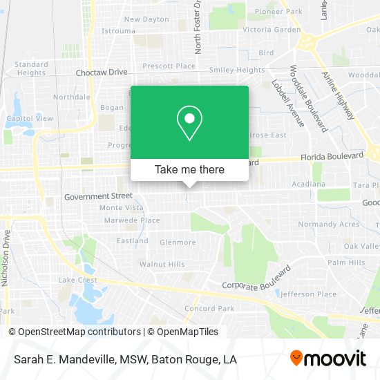 Mapa de Sarah E. Mandeville, MSW