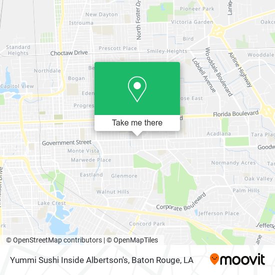 Yummi Sushi Inside Albertson's map