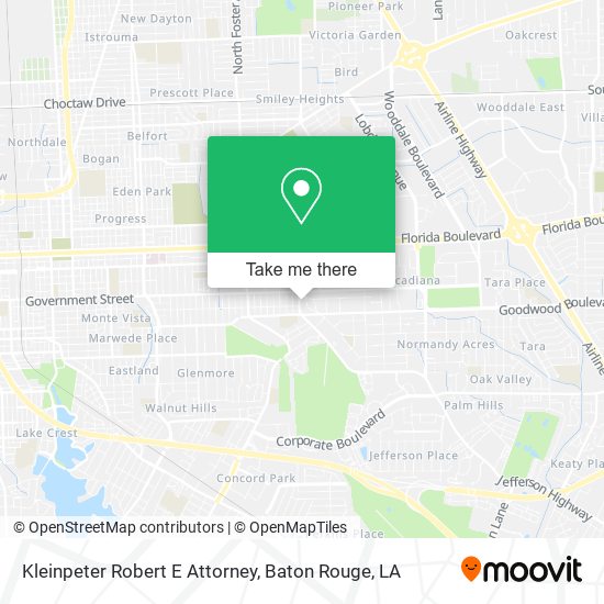 Kleinpeter Robert E Attorney map