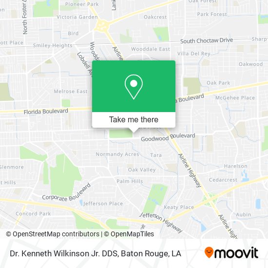 Dr. Kenneth Wilkinson Jr. DDS map