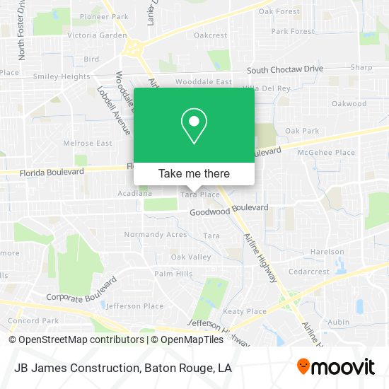 JB James Construction map