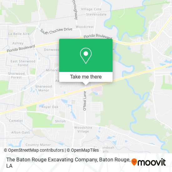 Mapa de The Baton Rouge Excavating Company