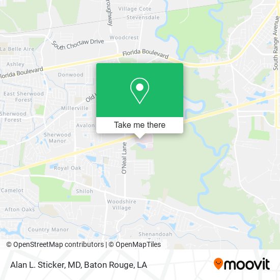 Alan L. Sticker, MD map