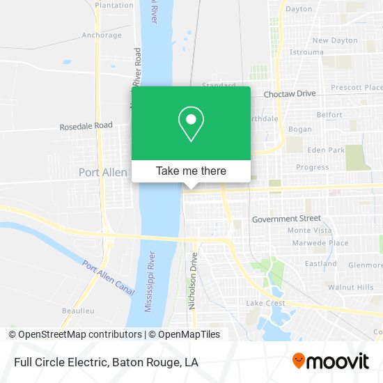 Mapa de Full Circle Electric