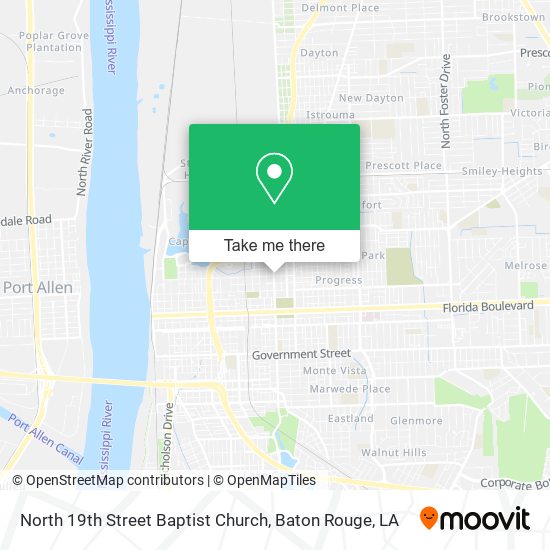 Mapa de North 19th Street Baptist Church
