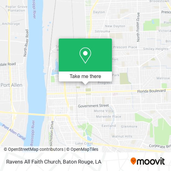 Ravens All Faith Church map