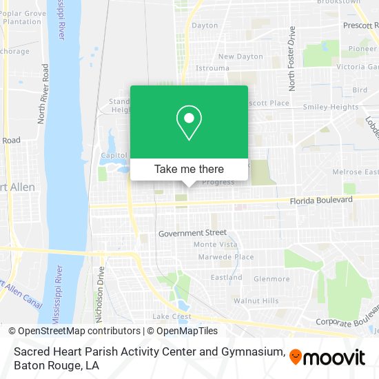 Sacred Heart Parish Activity Center and Gymnasium map