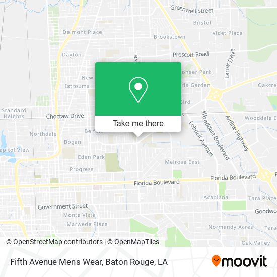 Fifth Avenue Men's Wear map