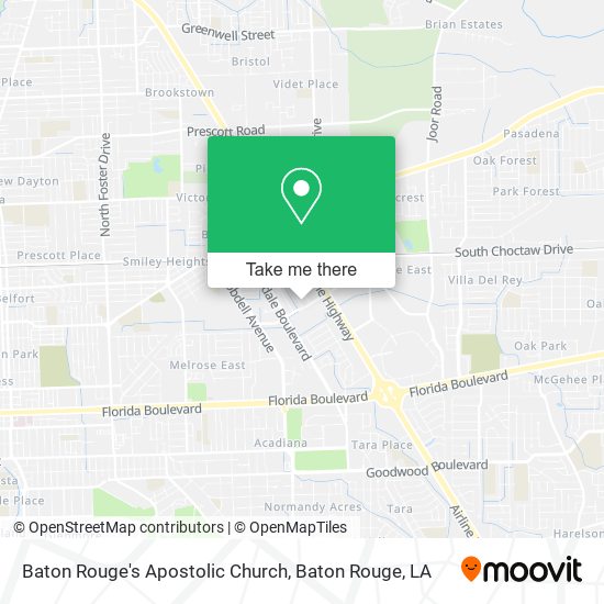 Mapa de Baton Rouge's Apostolic Church