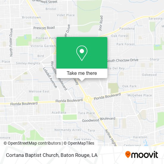 Cortana Baptist Church map