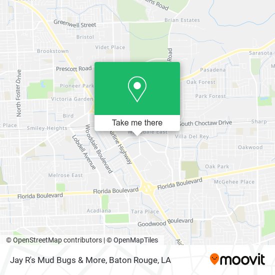 Jay R's Mud Bugs & More map