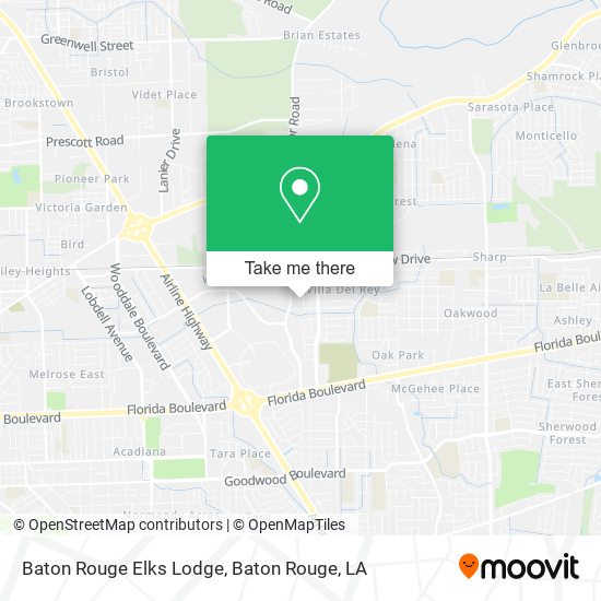 Mapa de Baton Rouge Elks Lodge