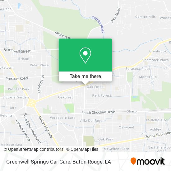 Mapa de Greenwell Springs Car Care