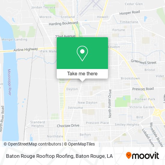 Mapa de Baton Rouge Rooftop Roofing