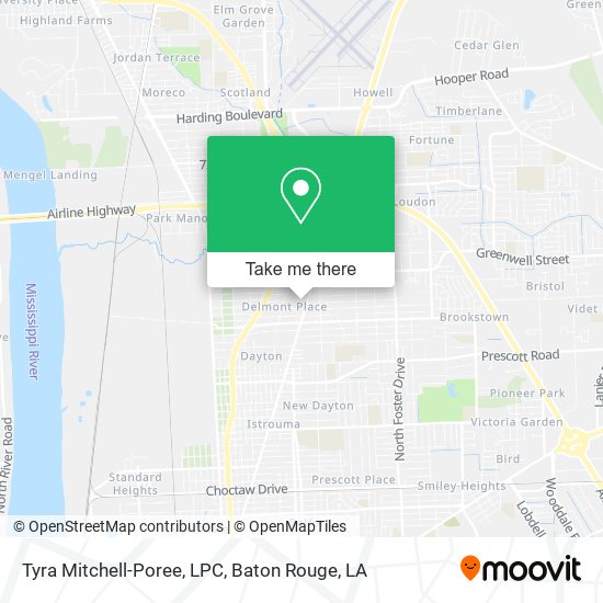 Mapa de Tyra Mitchell-Poree, LPC