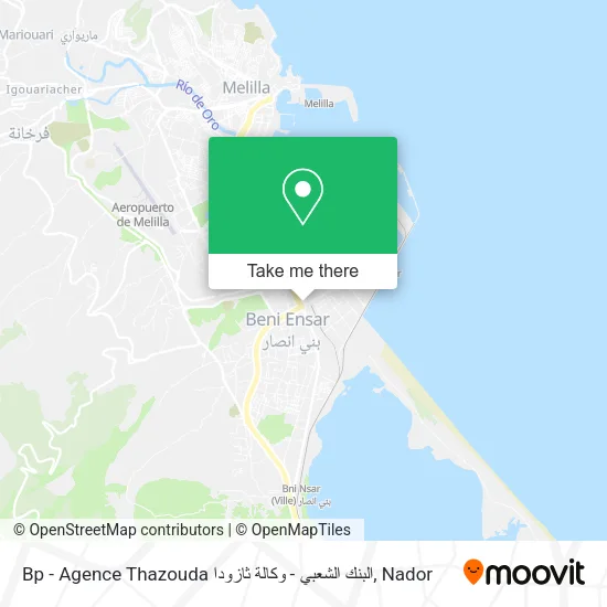 Bp - Agence Thazouda البنك الشعبي - وكالة ثازودا map