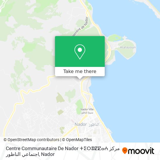Centre Communautaire De Nador ⵜⵉⵔⴻⵇⵇⴰⵄ مركز اجتماعي الناظور map