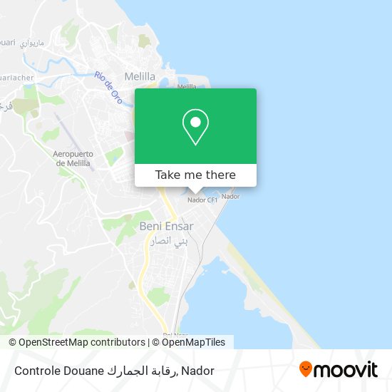 Controle Douane رقابة الجمارك map