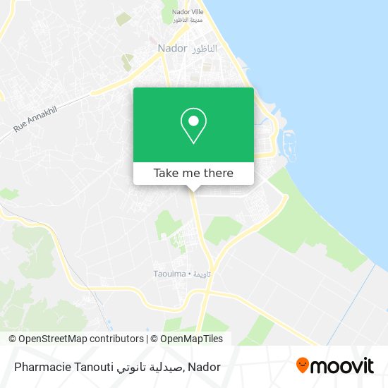 Pharmacie Tanouti صيدلية تانوتي map