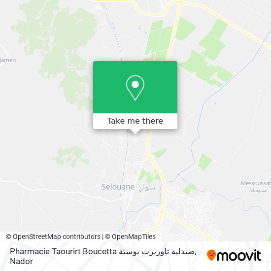 Pharmacie Taourirt Boucetta صيدلية تاوريرت بوستة map